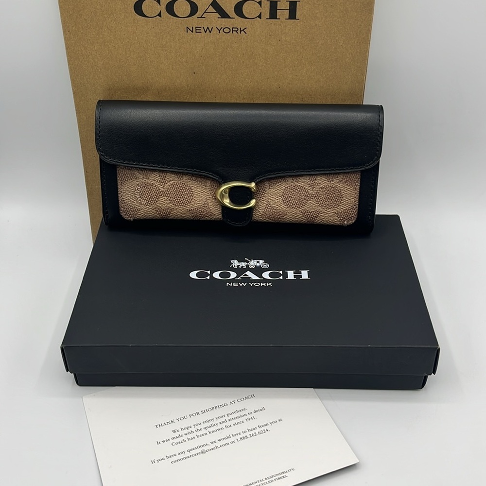 NWT Coach Tabby Long Wallet Box and Bag